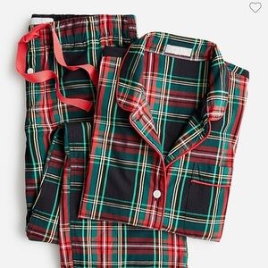 NWOT J Crew Size Small Plaid Pajama Set in Red and Green